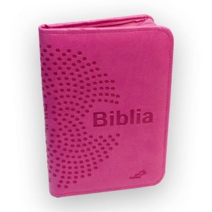 Oprawa na Biblię różowa, kwiaty