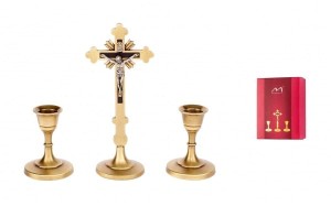 Zestaw kolędowy tradycyjny nr 7 kolor stare złoto (świece w zestawie)